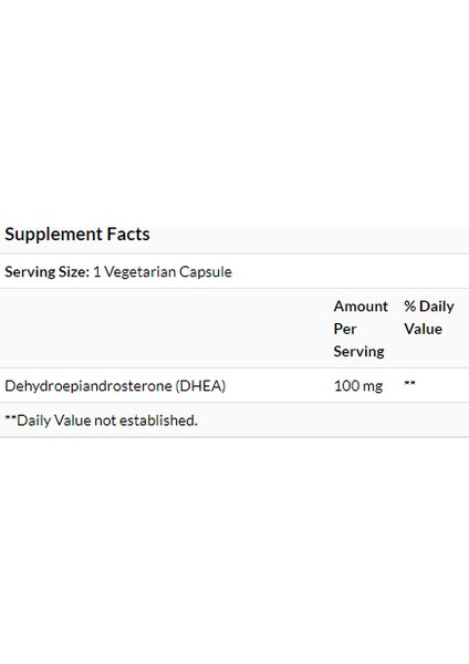 Life Extension Life Extension - Dhea - 100 mg - 60 Vegetarian Capsules - Görsel 3