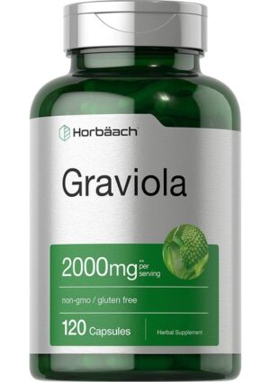 Horbaach Graviola Extract 2000 mg 120 Capsules, Non-Gmo, Gluten Free, Soursop, Horbaach