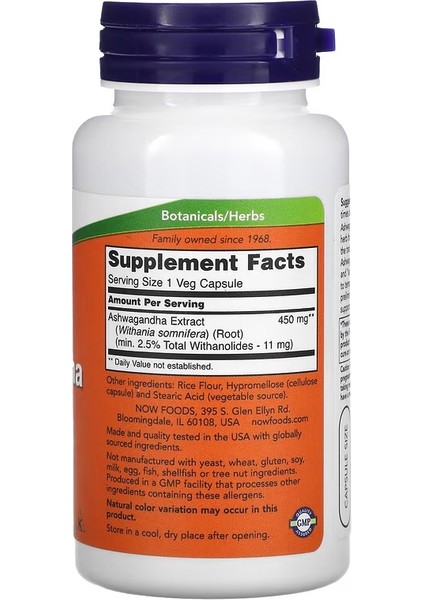 Now Foods Standardized Extract 450 Mg 90 Veg Capsules - Görsel 2