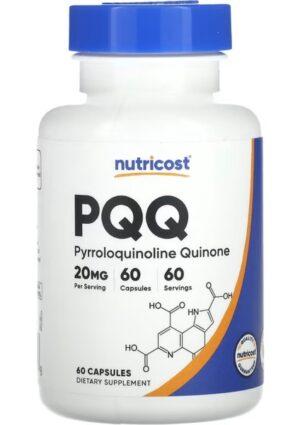 Nutricost PQQ (Pyrroloquinoline Quinone) 20 mg 60 Kapsül – Non-Gmo Gluten Free