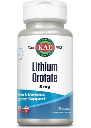 Kal Lithium Orotate 5 Mg 120 Capsules