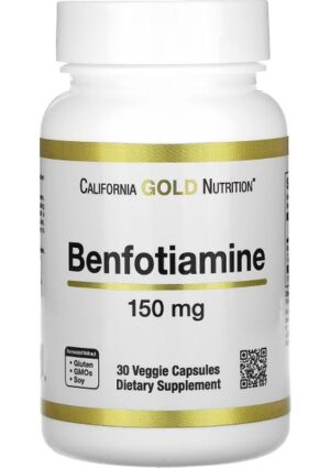 California Gold Nutrition California Gold Nutrition, Benfotiamine, 150 Mg, 30 Veggie Capsules