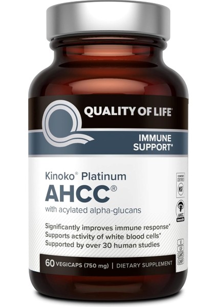 Kinoko Platinum Ahcc 750 Mg 60 Kapsül, Bağışıklık Sistemi Destekleyici Premium Ürün