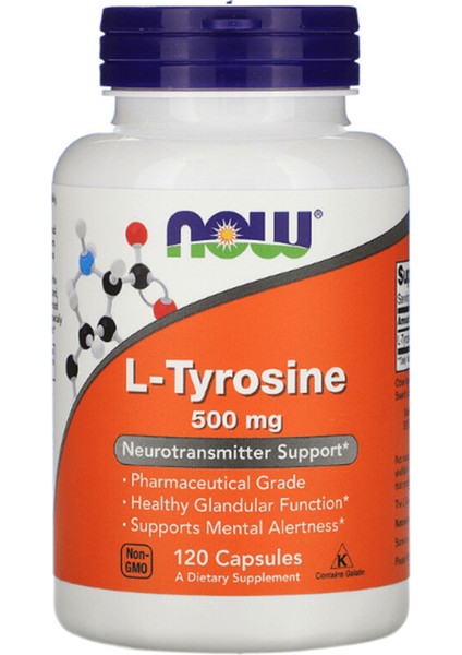 Now Foods L-Tyrosine 500 Mg 120 Capsul