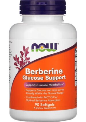 Now Foods Berberine Glucose Support 90 Softgels Kapsül USA Menşeli Glukoz Desteği