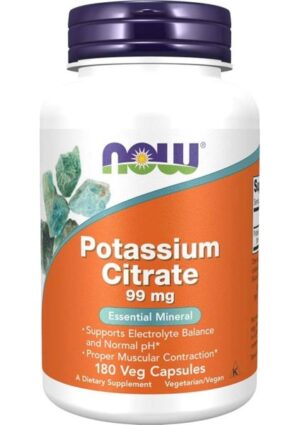 Now Potassium Citrate 99 Mg 180 Veg Capsules Potasyum Sitrat 180 Kapsül
