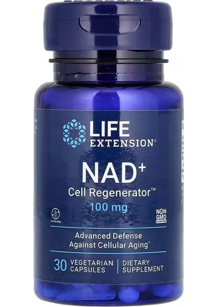 Life Extension Nad+ Yenileyici 100 Mg 30 Vejetaryen Kapsül Glütensiz Gdo'suz Takviye