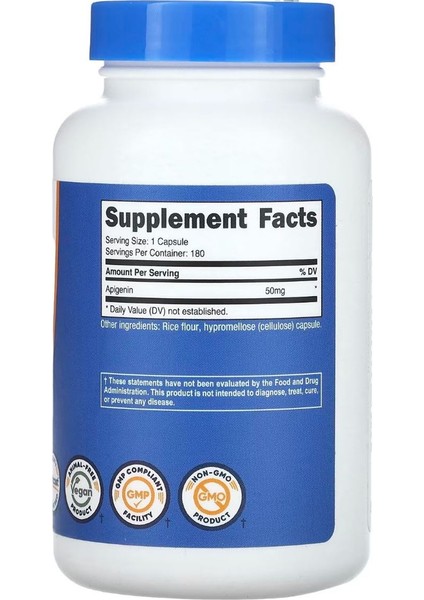 Nutricost Apigenin 50 Mg 180 Kapsül - Görsel 2