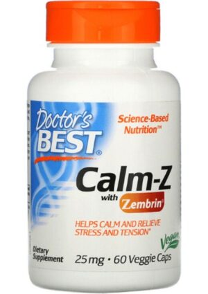 Doctor's Best Calm-Z With Zembrin 25 Mg 60 Veggie Capsul