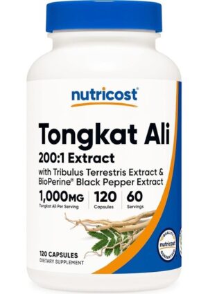 Nutri Nutricost Tongkat Alı + Tribulus 120 Kapsül Vegan Gıda Takviyesi Kalite Garantili