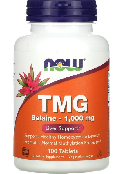 Now Foods Tmg Betaine - 1,000 Mg 100 Tablet