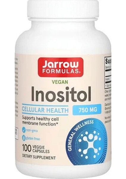 Jarrow Formulas, Vegan Inositol, 750 Mg, 100 Veggie Caps