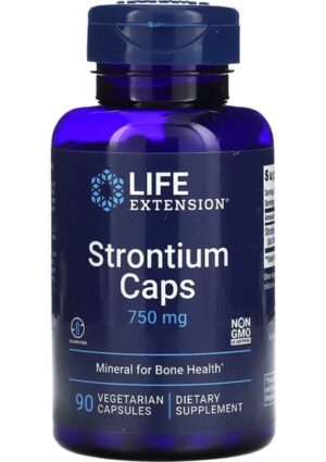 Life Extension Strontium Caps, 750 Mg, 90 Vegetarian Capsules (250 mg Per Capsule) VR44