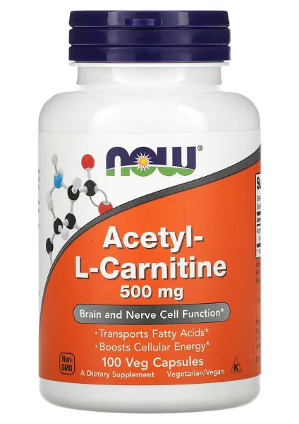 Now acetyl L-Carnitine 500 mg 100 Veggie Kapsül