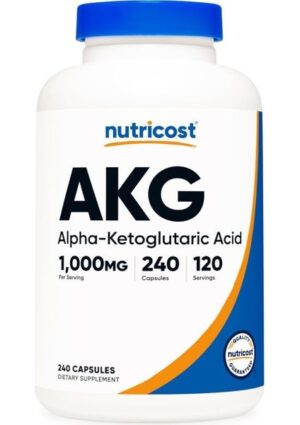 Nutricost Akg Alpha-Ketoglutaric Acid 1000 mg 240 Capsules 500 mg Per Capsules