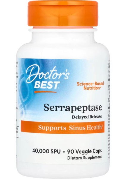 Doctor's Best Serrapeptase 40,000 Spu 90 Veggie Caps
