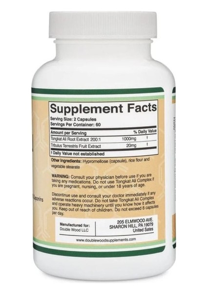 Double Wood Tongkat Alı 1020 mg 120 Kapsül - Görsel 2