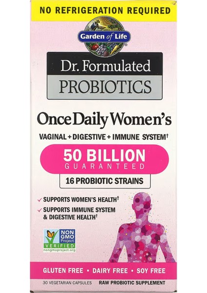 Garden Of Life Dr. Formulated Probiotics Once Daily Women's 50 Billion 30 Vegetarian Capsules