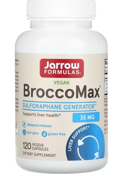 Jarrow Formulas Vegan Broccomax 35 mg 120 Veggie Capsules