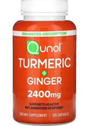 Turmeric + Ginger, 2,400 Mg, 105 Capsules 800 mg