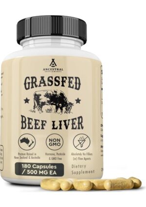 Ancestral Supplements Grass Fed Beef Liver 180 Capsules