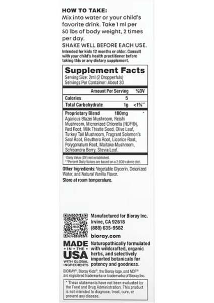 Bioray Bioray, Kids, Ndf Calm, Vanilla, 2 Fl Oz (60 Ml).abd - Görsel 3