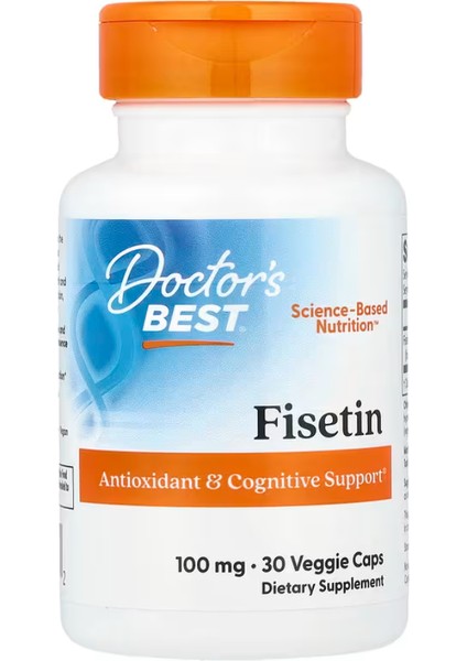 Doctor's Best Fisetin as novusetin , 100 Mg, 30 Veggie Caps
