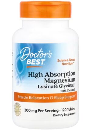 Doctor's Best High Absorption Magnesium, 120 Tablets, (100 Mg Per Tablet)