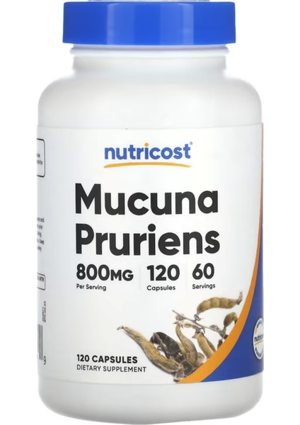 Nutricost Nutricost, Mucuna Pruriens, 800 mg, 120 CAPSUL.ABD.4147.TR Tek Yetkili Satıcısı Ozelsporcugıdaları'dır