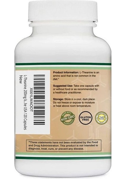Double Wood L-Theanine 200 mg 120 Kapsül - Görsel 4