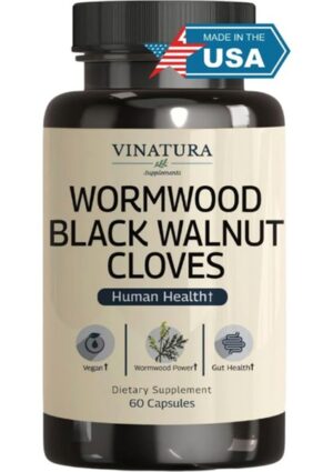 Vınatura Wormwood Black Walnut Clove- Cleanse, Detox, Intestinal Guard Formula With Wormwood Herb, Black Walnut Extract Combination, 60 Capsul
