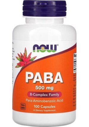 Now Foods Paba 500 mg 100 Kapsül