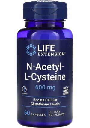Life Extension N-Acetyl-L-Cysteine 600 Mg 60 Kapsül Aromasız İçerik Bilgisi ile Güçlü Destek
