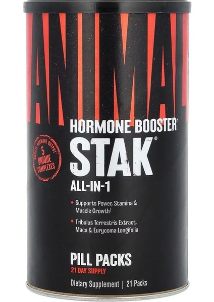 Animal, Stak, Hormone Booster, All-In-1 Pill Packs, 21 Packs