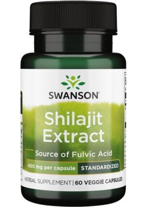 Swanson Shilajit Extract Standardized 400 Mg 60 Veggie Capsules