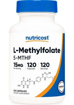 Nutricost L-Methylfolate Women's Health 15MG 5-Mthf Vegan 120 Capsules