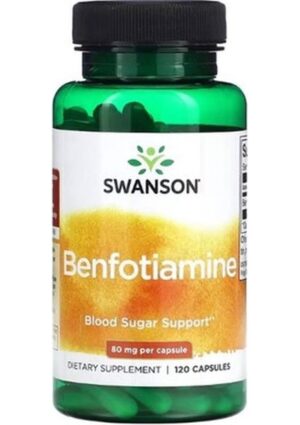 Swanson, Benfotiamine, 80 Mg, 120 Caps