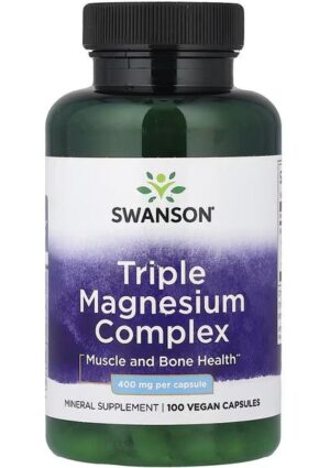 Swanson Triple Magnesium Complex, 400 Mg 100 Vegan Caps