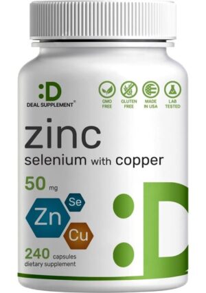 Deal Supplement Zinc Picolinate (Çinko) 50MG With Selenium + Copper (Bakır)