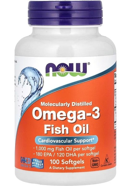Now Foods Omega 3 Fish Oil 100 Softgels