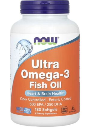Now Foods, Ultra Omega-3 Fish Oil, 180 Softgels
