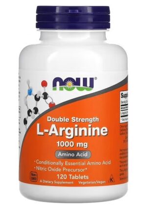 Now Foods Double Strength L-Arginine, 1,000 Mg, 120 Tablets