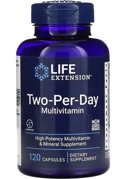 Life Extension Two-Per-Day Multivitamin 120 Capsules