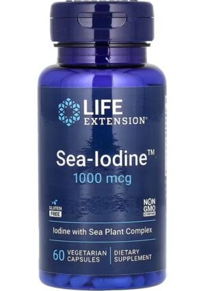 Life Extension Sea-Iodine Iyot Organic Kelp Greens & Superfoods 1,000 Mcg 60 Vegetarian Caps