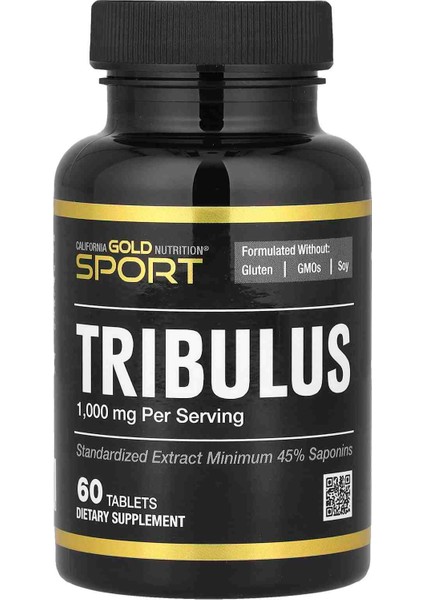 California Gold Nutrition Sport, Tribulus, 1000 Mg, 60 Tablet