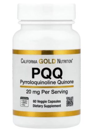 California Gold Nutrition Pqq, 20 Mg, 60 Veggie Capsules