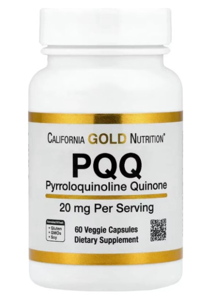 California Gold Nutrition Pqq, 20 Mg, 60 Veggie Capsules