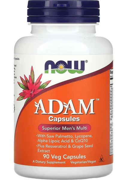 Now Foods Adam Superior Men's Multi Vitamin + Test 90 Veg Caps