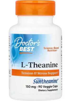 Doctor's Best L-Theanine Contains Suntheanine Helps Reduce Stress & Sleep 150 Mg 90 Caps