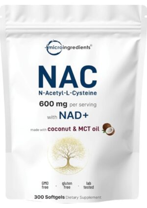 Micro Ingredients, N.a.c With Nad+, 300 Softgels.